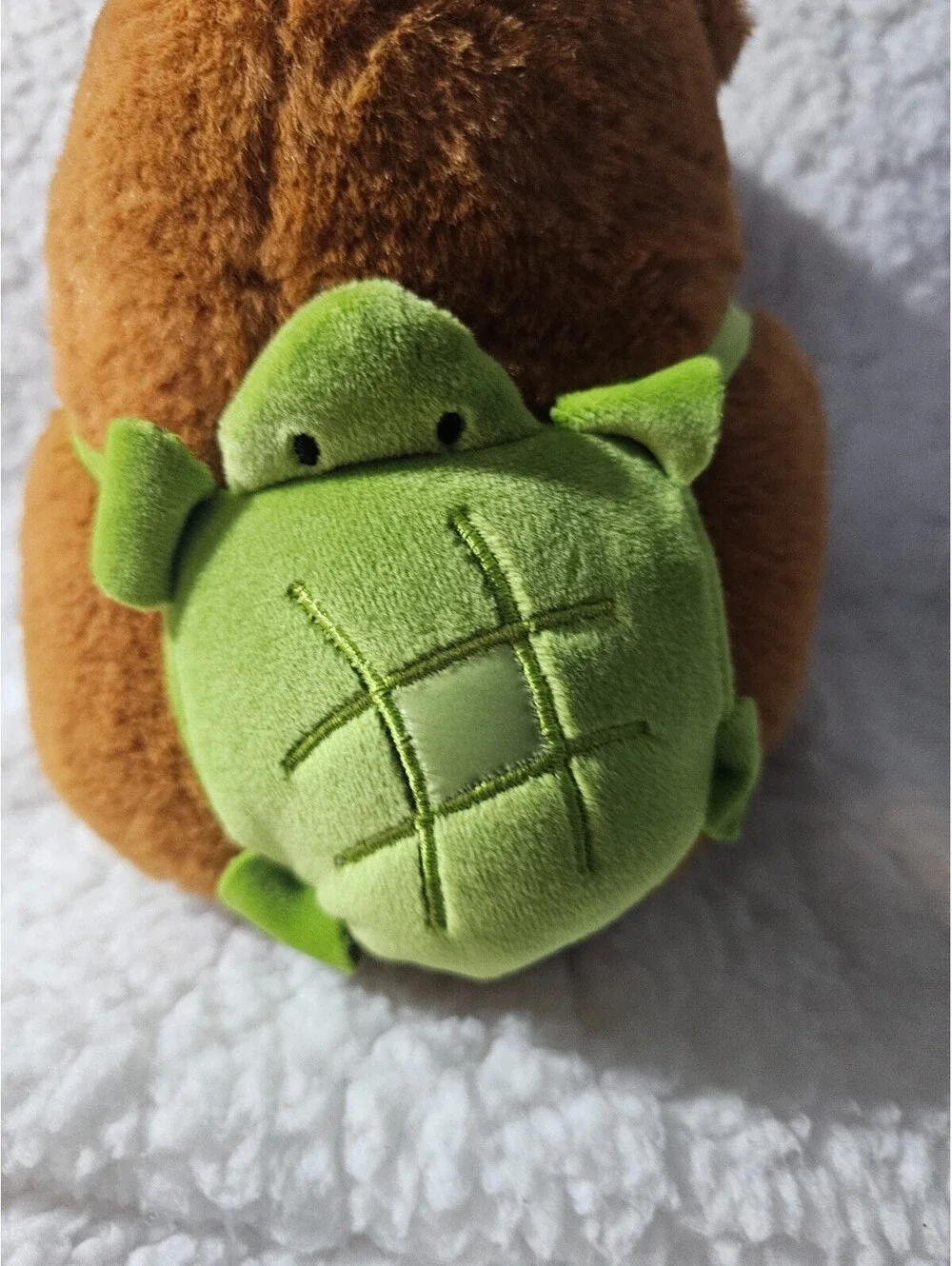 Capybara Plush Toy Brown Stuffed Animal With Turtle Backpack Doll 7.5